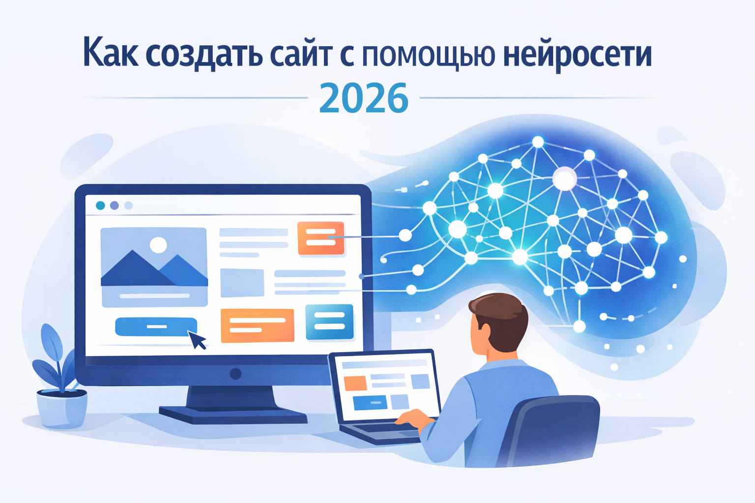 Как создать сайт с помощью нейросети в  2026 году